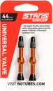 Stans Alloy Valve Stems - 44mm Pair Orange