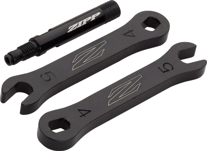 Extensor de válvula moleteado de aluminio Zipp Tangente - 48 mm 60/404, 1 pieza, válvula Presta extraíble, color negro
