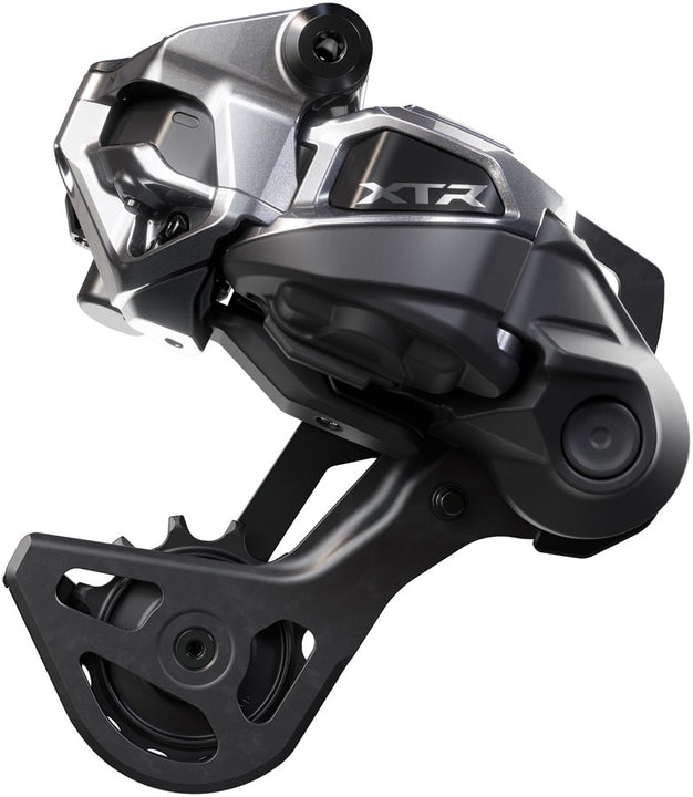 Desviador trasero inalámbrico Shimano XTR RD-M9250-GS Di2 de 12 velocidades, caja media, Shadow ES negro/gris
