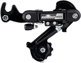 Desviador trasero SunRace M2T de 6/7 velocidades con puntera larga y garra de suspensión, color negro