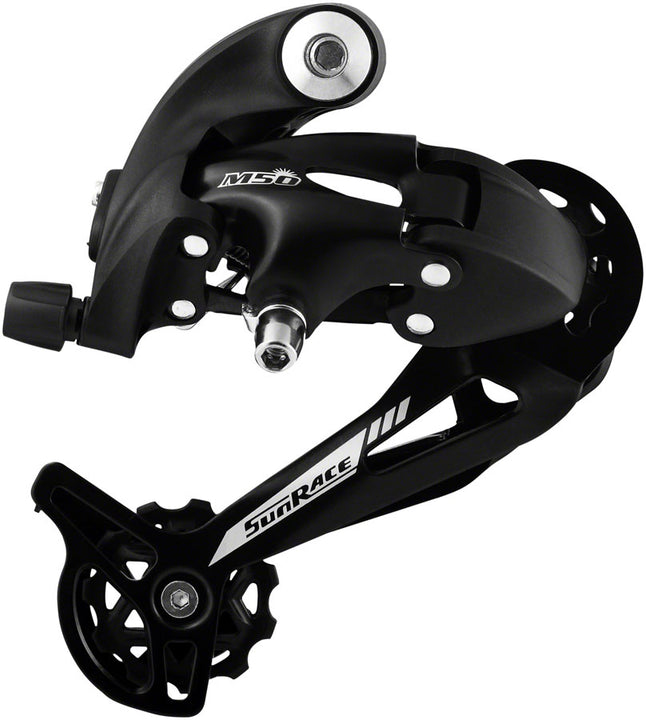 Desviador trasero SunRace M57 - 7/8 velocidades, jaula larga, negro
