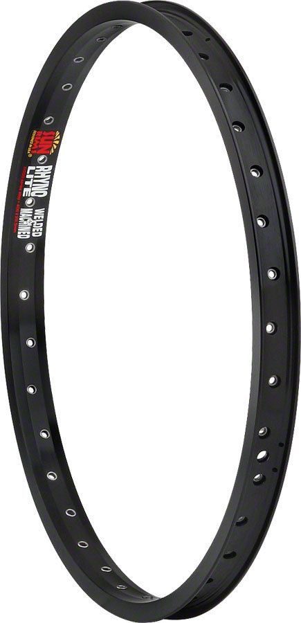 Sun Ringle Rhyno Lite XL Rim - 24" Rim Black 36H Clincher Schraeder