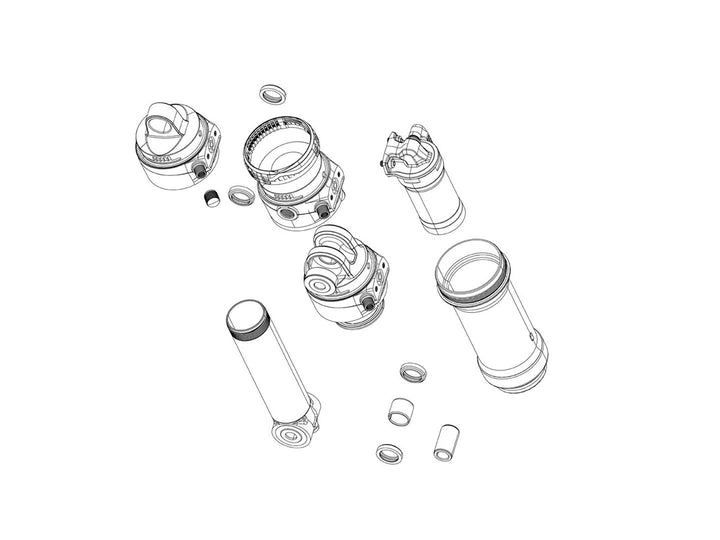 Kit reductor de volumen de amortiguador trasero RockShox - Incluye 1 token negativo Super Deluxe Thrushaft C1 2021