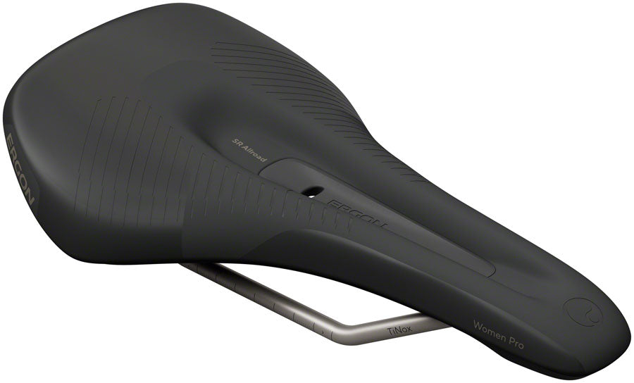 Sillín Ergon SR Allroad Pro - TiNox SL Negro para mujer, talla M/L