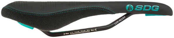 Sillín SDG Radar - Lux-Alloy Negro/Turquesa
