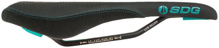Sillín SDG Radar - Lux-Alloy Negro/Turquesa