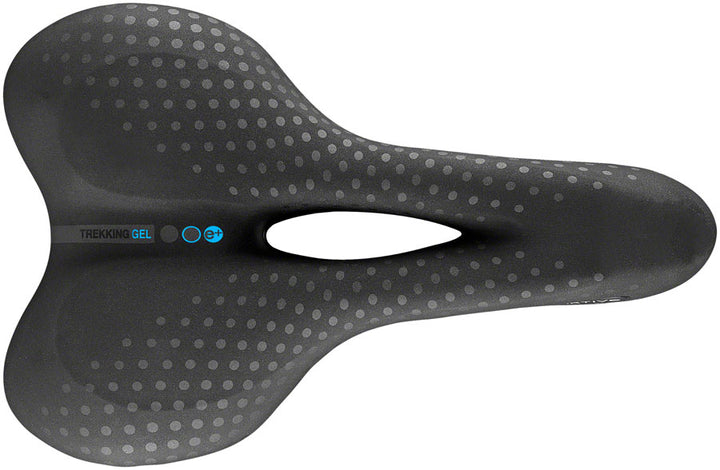 Sillín de gel Selle San Marco Trekking Open-Fit - Acero Negro - Talla pequeña para hombre