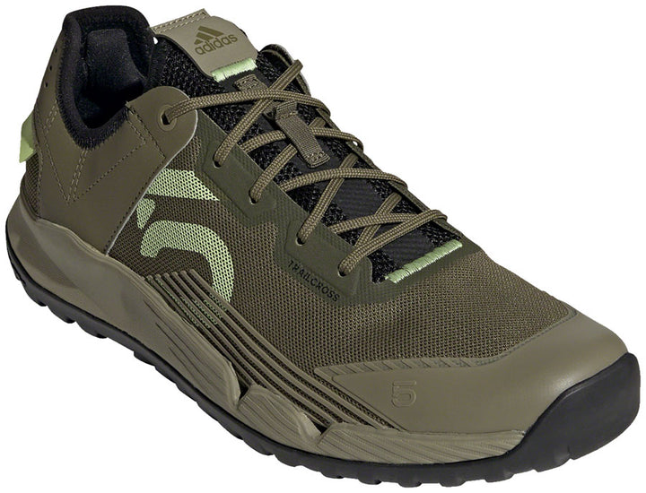 Zapatillas planas Five Ten Trailcross LT para hombre, color oliva, lima pulso y verde órbita 11