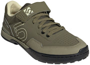 Zapatillas Five Ten Kestrel Lace Mountain sin clip para hombre, color oliva, beige arena y verde órbita, talla 9.5