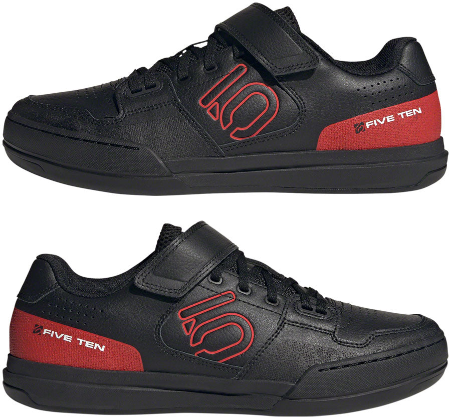Zapatillas de ciclismo Five Ten Hellcat Mountain sin clip para hombre, color negro/rojo/blanco FTWR, talla 8.5