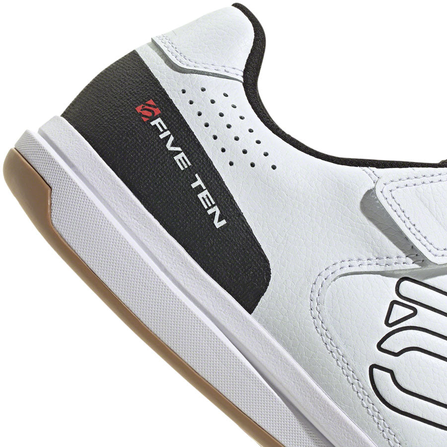 Zapatillas de ciclismo Five Ten Hellcat Mountain sin clip para hombre, color blanco/negro/rojo, talla 9.5