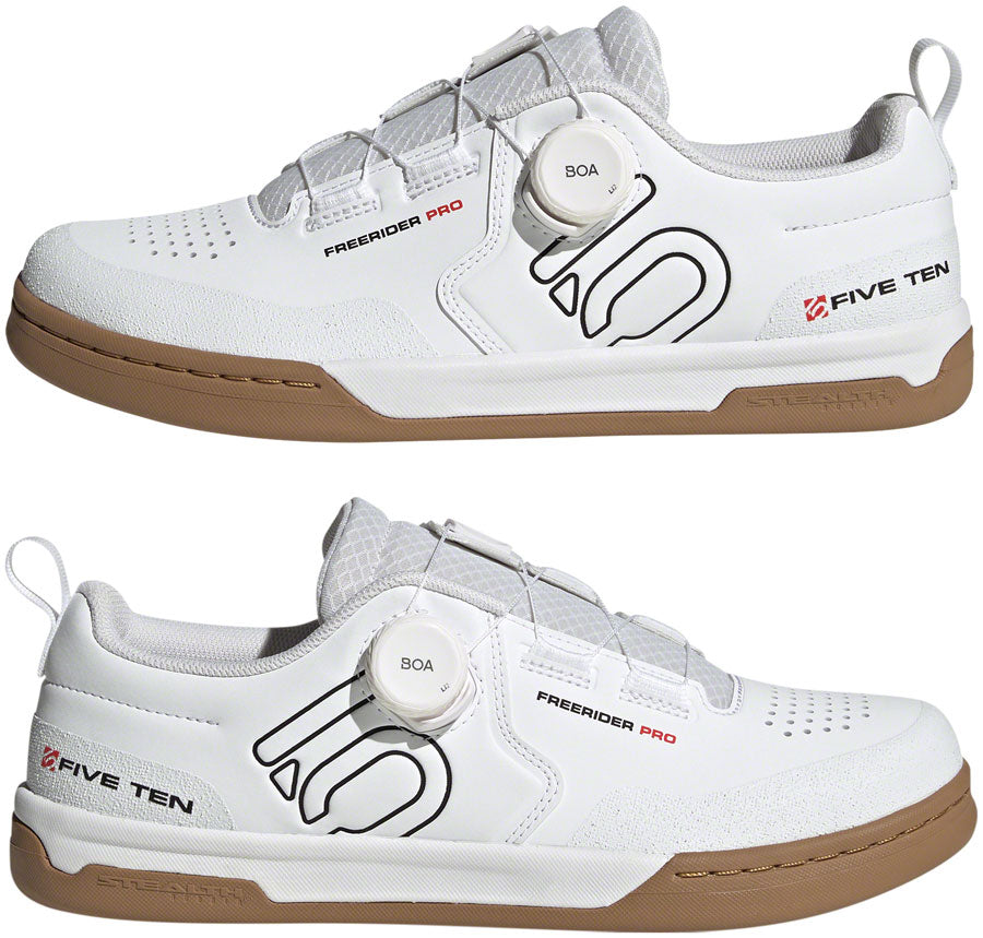 Five Ten Freerider Pro BOA Flat Shoes - Mens FTWR White/Core Black/Red 11