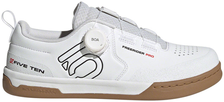 Zapatillas planas Five Ten Freerider Pro BOA para hombre, color blanco FTWR/negro/rojo, talla 6.5
