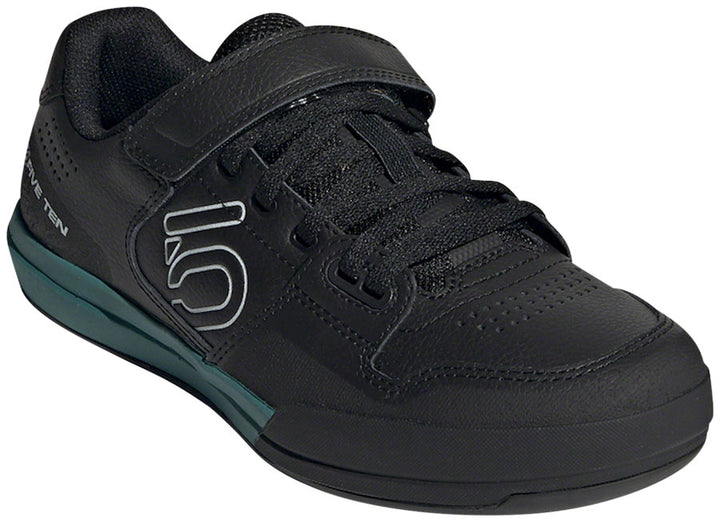 Zapatillas de ciclismo sin clip Five Ten Hellcat Mountain para mujer en negro intenso, blanco cristal y esmeralda 7