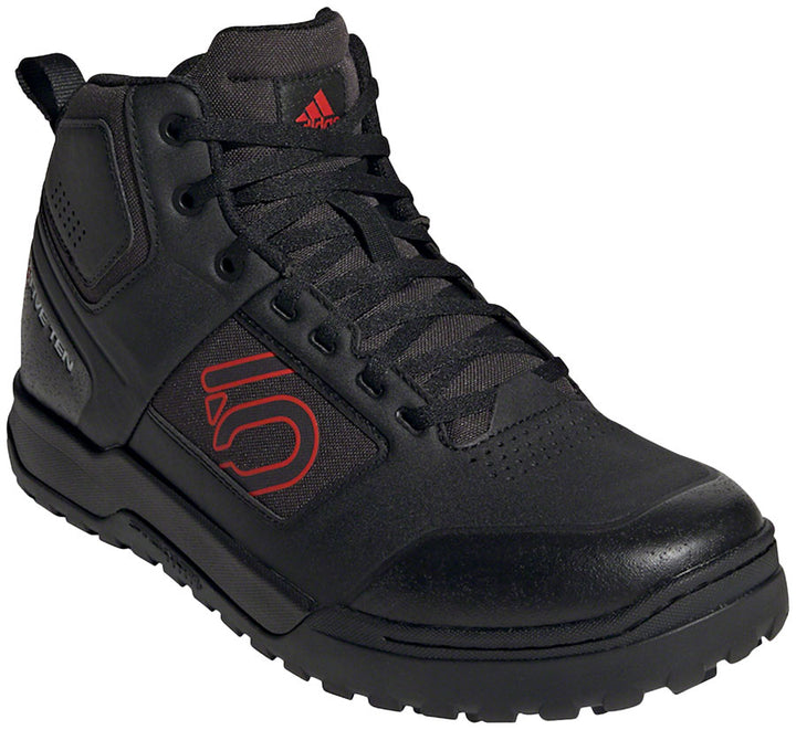 Zapatillas planas Five Ten Impact Pro Mid para hombre, color negro/rojo/negro 7