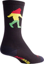Calcetines Rasta Squatch SockGuy Crew - 15 cm, negros, talla L/XL