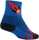 Calcetines clásicos SockGuy Rocket Man - 7,6 cm, azul, talla pequeña/mediana
