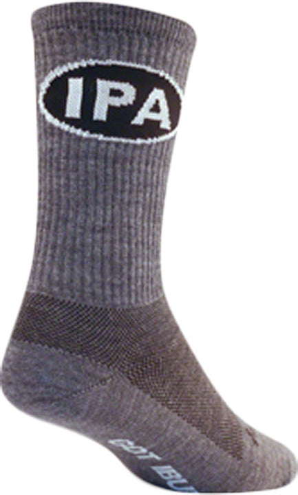 Calcetines de lana SockGuy IPA - Grises, 6" (Grande/Extragrande)