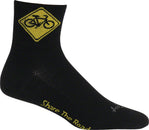 Calcetines clásicos SockGuy Share the Road - 7,6 cm, negros, talla grande/extra grande