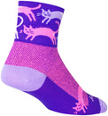 Calcetines clásicos SockGuy Pounce - Morados, 7,6 cm, talla L/XL