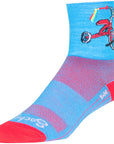 SockGuy Classic Trike Socks - 4" Blue/Red Small/Medium