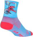 Calcetines clásicos para triciclo SockGuy - 10 cm, azul/rojo, talla L/XL