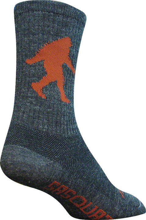 Calcetines de lana Sasquatch SockGuy - Gris, 15 cm, talla pequeña/mediana