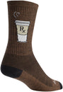 Calcetines de lana SockGuy Addict - Marrón, 6 pulgadas, talla pequeña/mediana