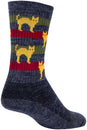 Calcetines de lana SockGuy Catz - 15 cm, gris/amarillo/rojo, talla pequeña/mediana