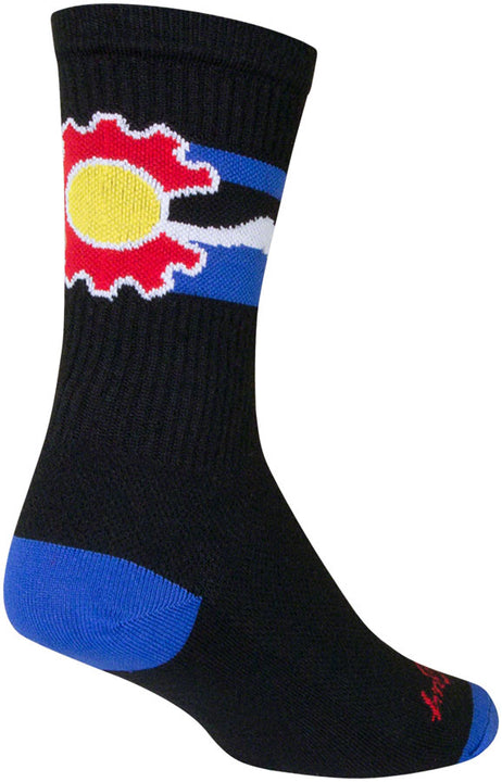 Calcetines SockGuy Crew Cogorado - 15 cm, negros, talla pequeña/mediana
