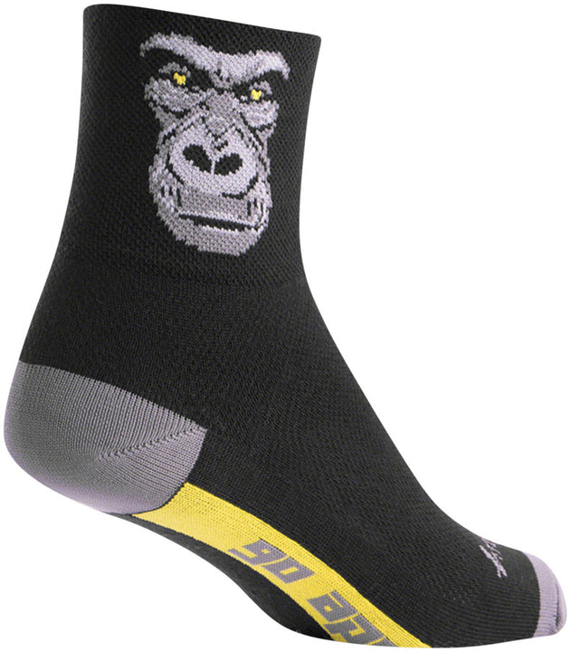 Calcetines clásicos Silverback de SockGuy - 7,6 cm, negro/gris, talla L/XL