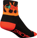 Calcetines clásicos picantes SockGuy - 7,6 cm, negros, talla pequeña/mediana
