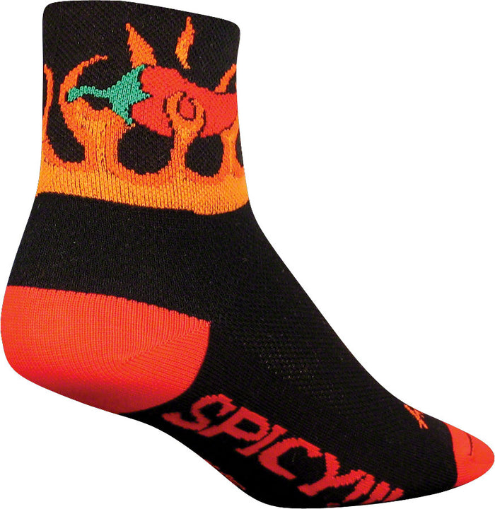 Calcetines clásicos picantes SockGuy - 7,6 cm, negros, talla pequeña/mediana