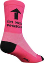 Calcetines SockGuy Crew Im con Awesome - Rosa de 6" (pequeño/mediano)