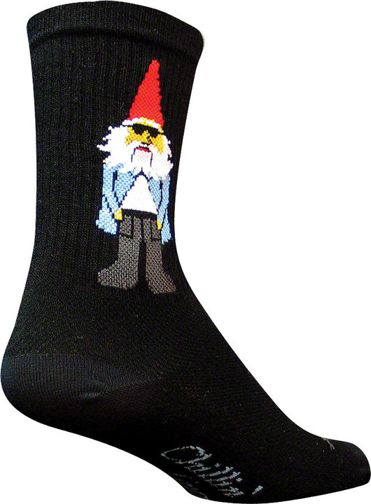 Calcetines SockGuy Crew Gnomies - 15 cm, negros, talla pequeña/mediana