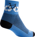Calcetines reciclados clásicos SockGuy - 7,6 cm, azul, talla pequeña/mediana