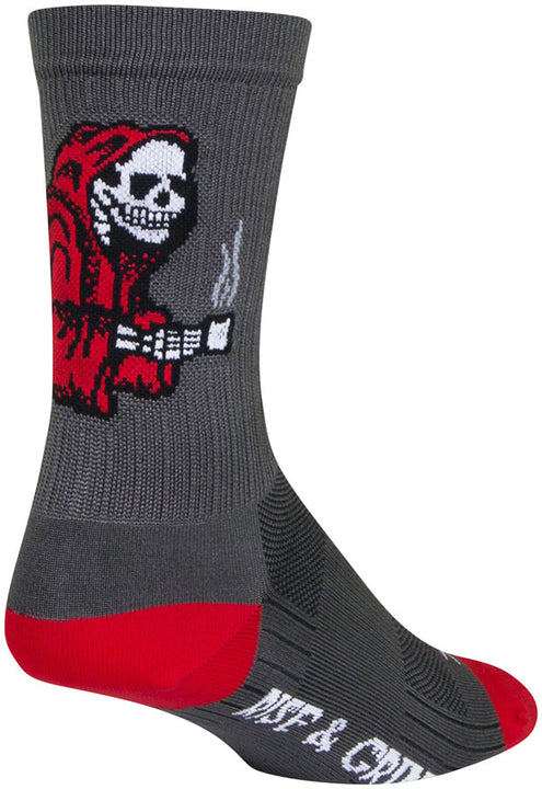 Calcetines SockGuy SGX Rise and Grind - Gris, 15 cm, talla pequeña/mediana