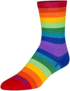 Calcetines fabulosos SockGuy Crew - Arcoíris de 15 cm, talla grande/extra grande