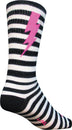 Calcetines de lana SockGuy Lightning - 8" Negro/Blanco Talla pequeña/mediana