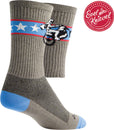 SockGuy Crew Wheelie Socks - 6" Gray Large/X-Large