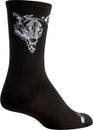 Calcetines SockGuy SGX Wolf - 15 cm, negros, talla pequeña/mediana