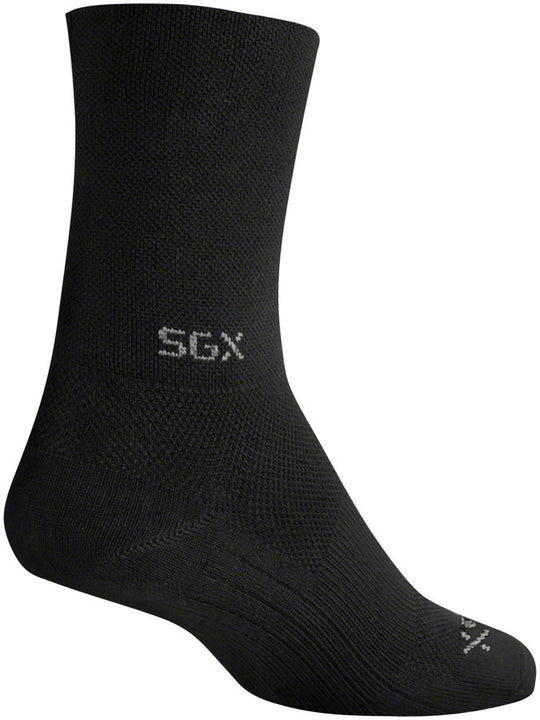 Calcetines SockGuy SGX Raceday - 12,7 cm, negros, talla L/XL