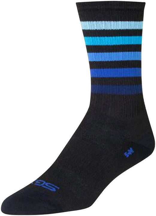 Calcetines largos SockGuy SGX - 15 cm, negro/azul, talla L/XL