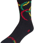 SockGuy Connected Crew Socks - 6" Black/Multi Large/X-Large
