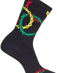 SockGuy Connected Crew Socks - 6" Black/Multi Large/X-Large