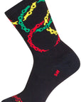 SockGuy Connected Crew Socks - 6" Black/Multi Large/X-Large
