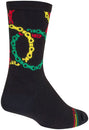 Calcetines deportivos conectados SockGuy - 15 cm, negro/multicolor, talla L/XL