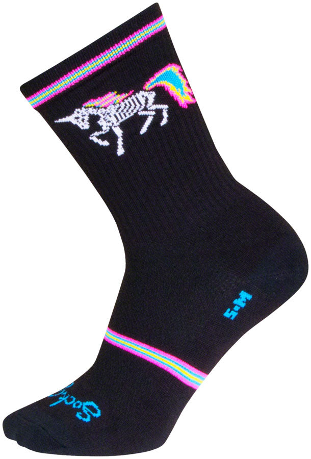Calcetines deportivos Dark Magic de SockGuy - 15 cm, negros/multicolores, talla grande/extra grande