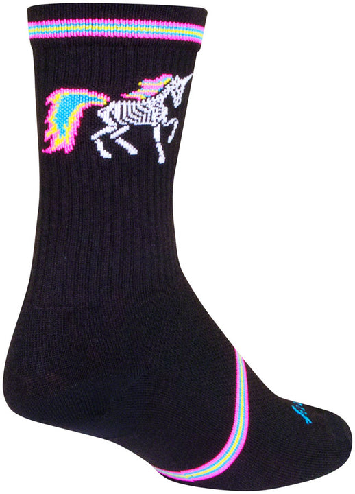 Calcetines deportivos Dark Magic de SockGuy - 15 cm, negros/multicolores, talla grande/extra grande