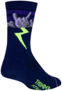 Calcetines deportivos Thunder de SockGuy - 15 cm (azul marino, morado y verde) talla L/XL